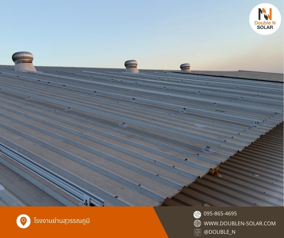 ผลงานติดตั้งระบบโซล่ารูฟท็อป ขนาด 66.15 kWp 3 เฟส ณ โรงงานย่านสุวรรณภูมิ