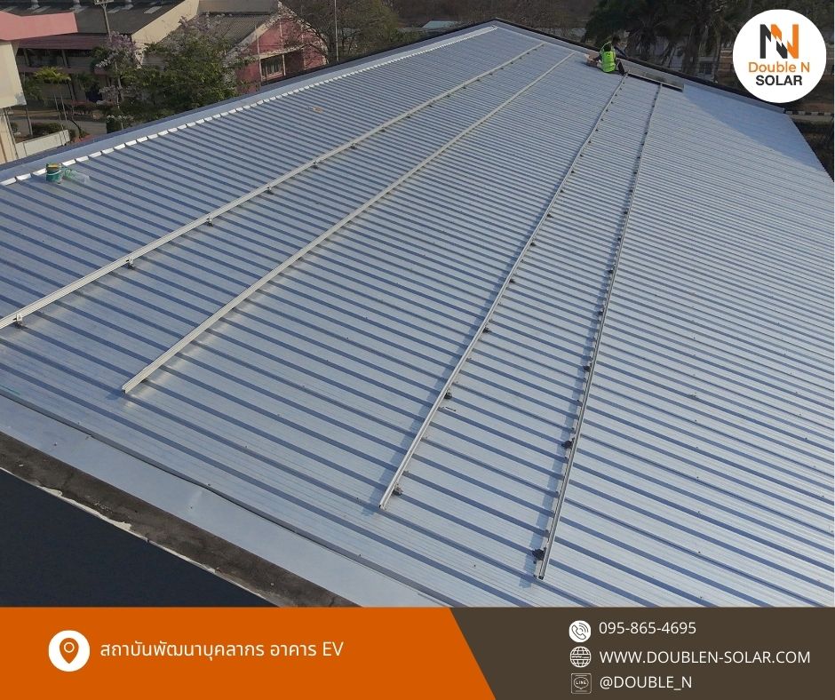 ผลงานติดตั้งระบบโซล่ารูฟท็อป ขนาด 20 kWp 3 เฟส ณ สถาบันพัฒนาบุคลากร อาคาร EV