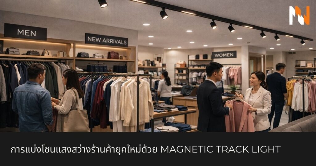 การแบ่งโซนแสงสว่างร้านค้ายุคใหม่ด้วย Magnetic Track Light