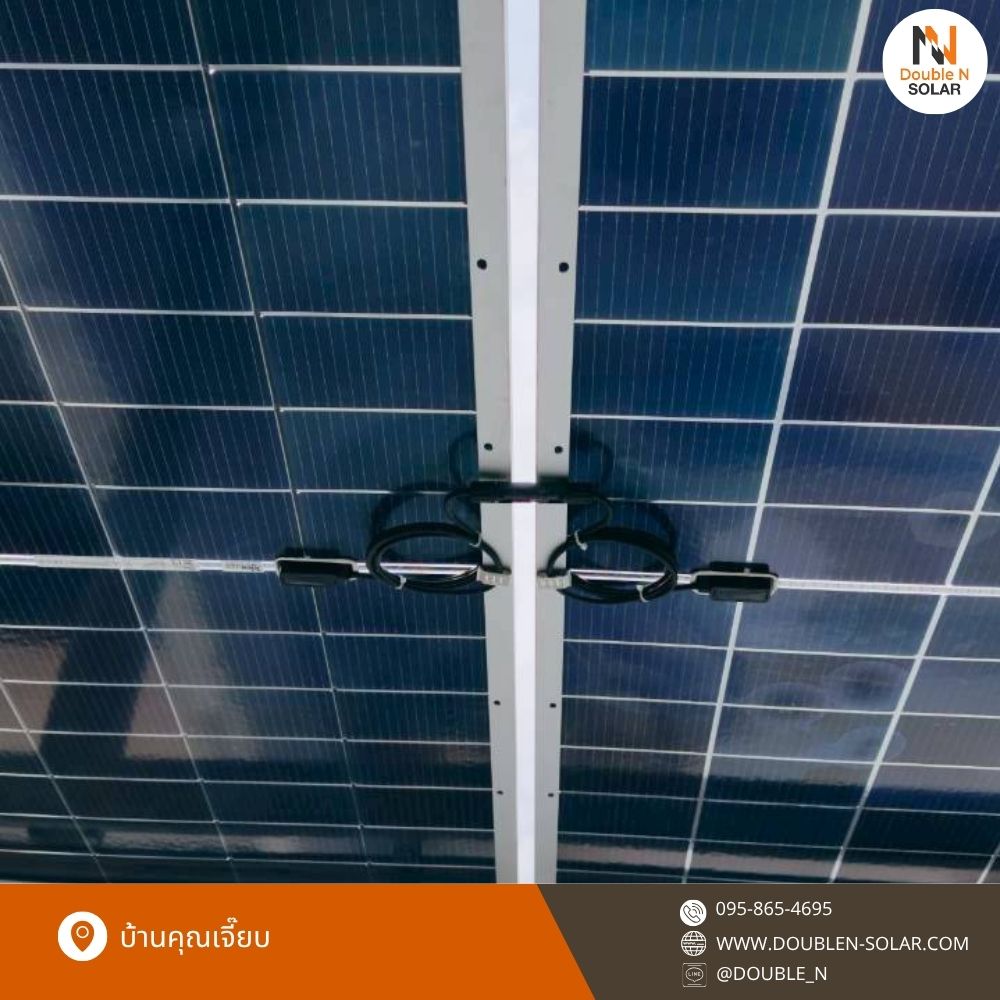 โซล่ารูฟท็อประบบ On Gird ขนาด 5 kW 1 เฟส ณ บ้านคุณเจี๊ยบ