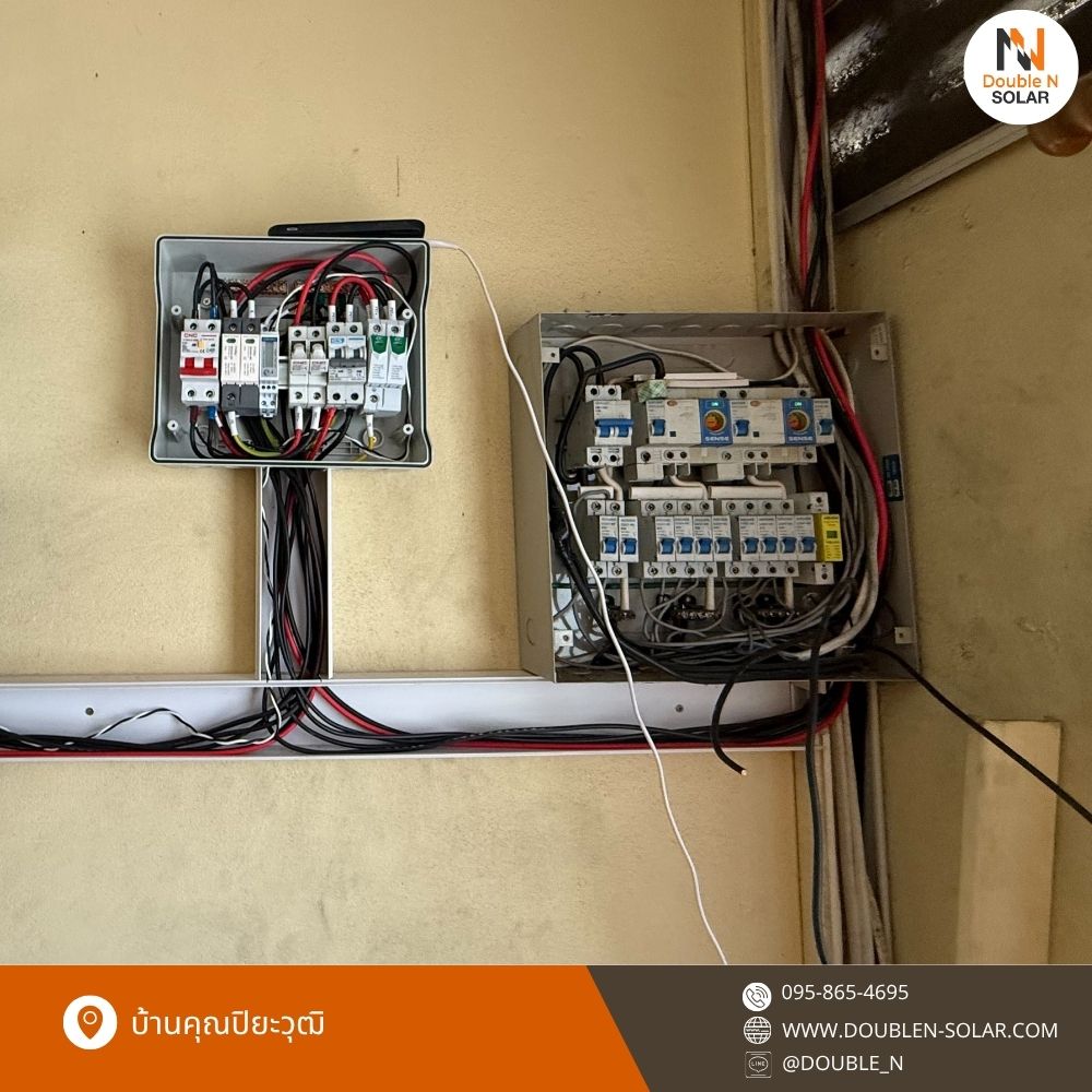 ผลงานการติดตั้งโซล่ารูฟท็อประบบ Hybrid ขนาด 5 kW 1 เฟส ณ บ้านคุณปิยะวุฒิ